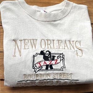 Vintage 100% Cotton‎ New Orleans Destination Neutral Tan Short Sleeve T-Shirt
